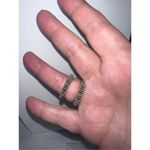 Set‎ of Two Silver Tone and Bead Stretch Rings Silver Photo 2