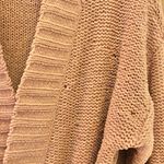 Aerie Chenille Belted Longline Cardigan Burnt Orange Tan Medium Photo 3