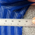 kim rogers NWT  Curvy Long Sleeve Button Down Shirt Cotton Blue Stripe Women's 1X Photo 5