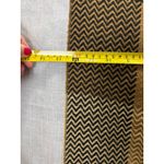 Vintage Scottish Cashmere Patchwork Chevron Scarf Made in Scotland Tan Black Photo 8