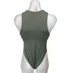 ZARA  Women's Green Sleeveless Racerback High Neck One Piece Bodysuit Tank Top M Photo 1