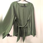 SheIn  Plus 2X 18 20 Scoop Tunic Top Shirt Blouse Work Wear Tie Front Babydoll Photo 2