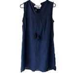 Tommy Bahama  Crinkle Shift Dress Lace Top Lined Summer Dress, Navy, XS, NWT Photo 3