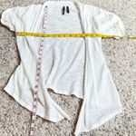 Take Out Short Sleeve Knit Cropped Open Cardigan Sweater Lightweight White Small Photo 4