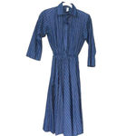 Vintage dress long sleeve with stripes 60s 70s Photo 2