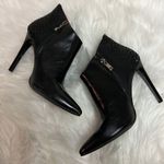 Fabio Fabrizi Black Leather Stiletto Ankle Boots Size 6.5/37 A2 Photo 4