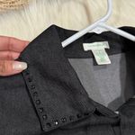 Laura Ashley Women's Black Studded Jean Denim Jacket Size S Photo 3