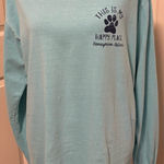 Comfort Colors Happy Place Dog Long Sleeve Tee size Large Photo 0