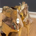 Liliana  Open Toe High Heel Stilettos Party Evening Women's Shoes size 8.5 Gold Photo 6