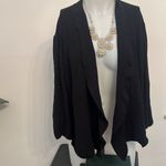 Eileen Fisher  Black Marino wool cardigan XL Photo 4