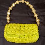 BTB Los Angeles Shiloh Green Woven Clutch/Shoulder Bag with Pearl Handle Photo 15