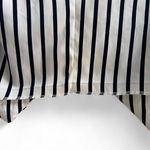 Black and White Pinstripe Satin Blazer Size Small Photo 4