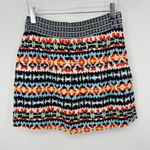 Anthropologie  Porridge multi color boho Aztec print mini skirt lined size 2 Photo 2