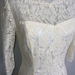 Eliza J  Cream Lace Overlay 3/4 Sleeves Sweetheart Special Event Dress Size 2 Photo 4