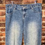 The Kript  Blue Faded Denim Distressed Wide Leg Baggy Crassy Jeans Women's Small Photo 2