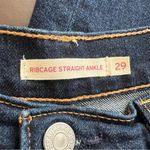 Levi's  Ribcage Straight Ankle Dark Wash Distressed Jeans Size 29 Photo 7