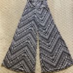 VINTAGE TRIBAL PRINT BOHO SEMI SHEAR PALAZZO PRINT PANTS by JOHNNY MADE IN USA Black Size undefined Photo 0