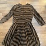 Gap Tan & Black Oxford Striped Fit and Flare Dress Size 2 Photo 2