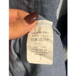 Me & Gee Dots Tank Dress in Blue wi/White Large Polka Dots 100% Linen Women's L Photo 6