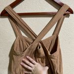 Free People  Catch The Breeze Button Front Midi Dress in tan khaki Photo 6