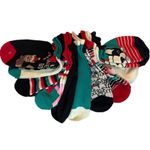 No Show 10 Pair of Multicolored Dog Socks Red Photo 4