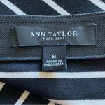 Ann Taylor Skirt Stretch Stripe Black White Blue Office Career Photo 3