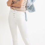 Madewell  Tall 10" High-Rise Skinny Jeans in Pure White Step-Hem Edition 34 Tall Photo 0