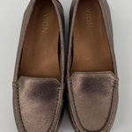Vionic Women 5 Debbie Metallic Slip On Moccasin Loafer Brown Arch Support NWOB Photo 0