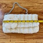 Lizette Handmade Cream White Crochet Clutch Chain Bag Evening Party Photo 5