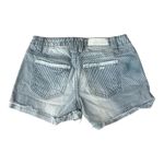 ZCO Jeans Premium Blue Striped Denim Jean Shorts Distressed Junior Size 1 Cotton Photo 1