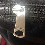 Fossil  Brand black leather large satchel book bag Photo 7