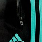 Adidas  Black Track & Soccer Sweatpants with Blue / Green Stripes Size M Photo 5