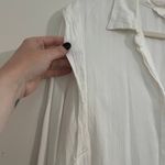 Ba&sh  White Button Down Lady Shirt Classic Workwear Career Top Size Large Photo 7