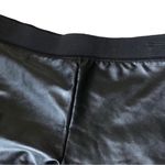 PINK - Victoria's Secret Pink Victoria’s Secret Faux Leather Front Ankle Leggings Size M Black Pull On Photo 2