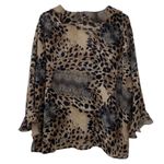 Dress Barn Animal Print Sheer Top(Size 3X) Photo 1