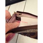 Coach  Brown Signature Canvas Mini Skinny ID Case Wallet with Keychain 4.5x3" NWT Photo 5