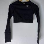 Gymshark  Long Sleeve Crop Top Black Size Small Photo 0