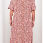 LC Waikiki V Neck Patterned Short Sleeve Viscose Maxi Dress Size 42 Photo 1