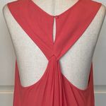 BCBGMAXAZRIA Pink Coral Sleeveless Top Draped Back Tank Blouse Size M Photo 5