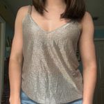 PacSun L.A. HEARTS silver & gold Sheer Mesh tank top Photo 5