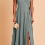 Birdy Grey  Cindy Wrap Maxi Dress in Sea Glass Size Large Photo 0