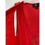 Iz Byer Y2K Beaded Sleeveless Drape Tank Top Sz M Coral McBling Whimsy Fairy  Photo 4