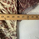 Unity Tunic Top Y2k‎ Small Brown Animal Print Short Sleeve Sheer Beaded Boho Photo 4