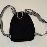 Adidas BLACK WHITE Mini Backpack ZIP TOP 2 Pocket quilted back Photo 5