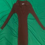 Tularosa  by Aritzia Chocolate Long Sleeve Knit Dress size Small Photo 2