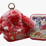 NIB Red SnuggieBunny Keychain In Christmas Dinner Tin. Perfect For Adult/Child New In Tin Giftable Holiday Gift Christmas Gift Stocking Stuffer No refunds returns or cancellations Photo 0