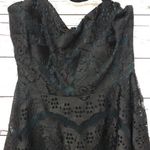 Charlotte Russe  night hunter Green Black trimmed lace skater Dress Size S Small Photo 3