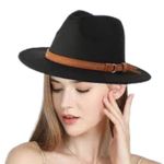 Men's Women's Classic Jazz Felt Hat Wide Brim Fedora Trilby Panama Gangster Cap Photo 0