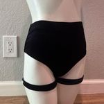 None Black Velvet Dance Festival Pole Shorts with Garters XS S Photo 0
