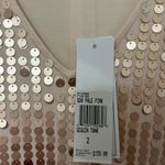 Joan Vass  Rose Gold Pink Sequin Sleeveless Tank Size 2 Large Photo 7